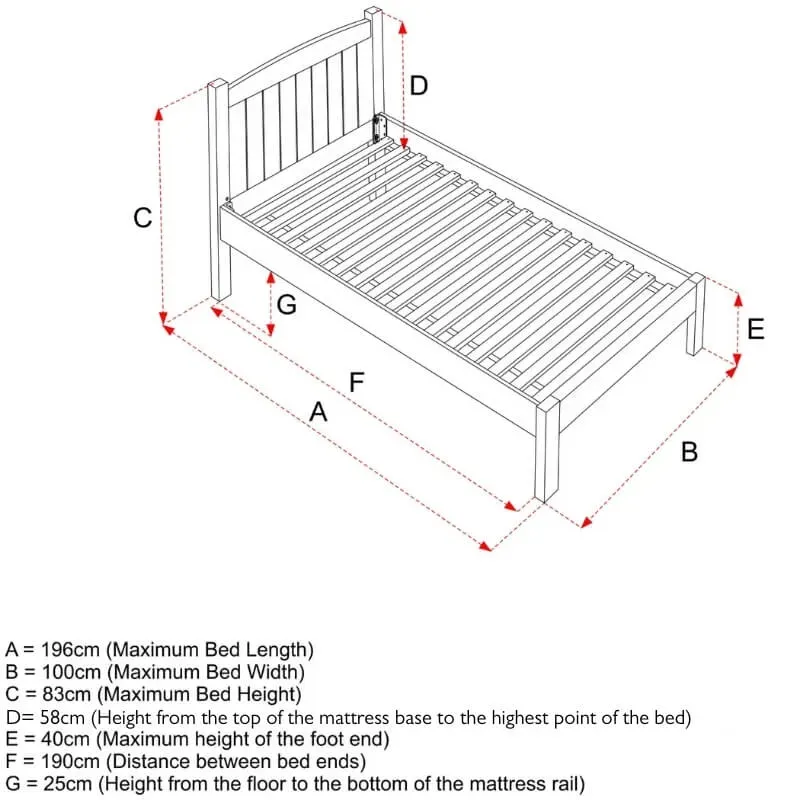 Charterhouse Children's Single Bed - Prussian Blue