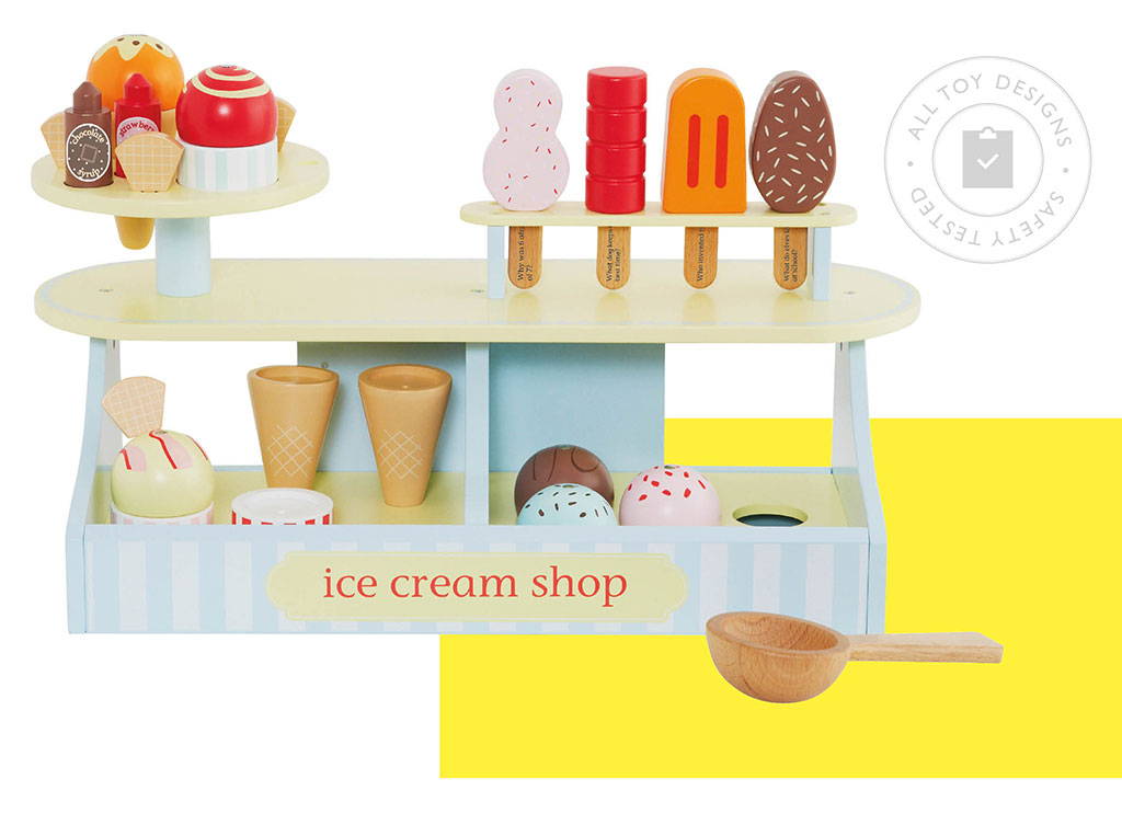 Wooden toy ice cream shop