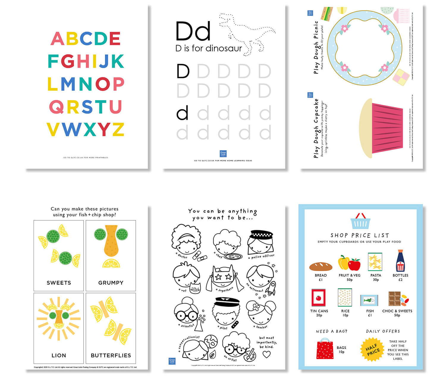 Free printables for kids