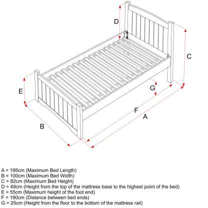 Stowford Children's Single Bed - Silk White
