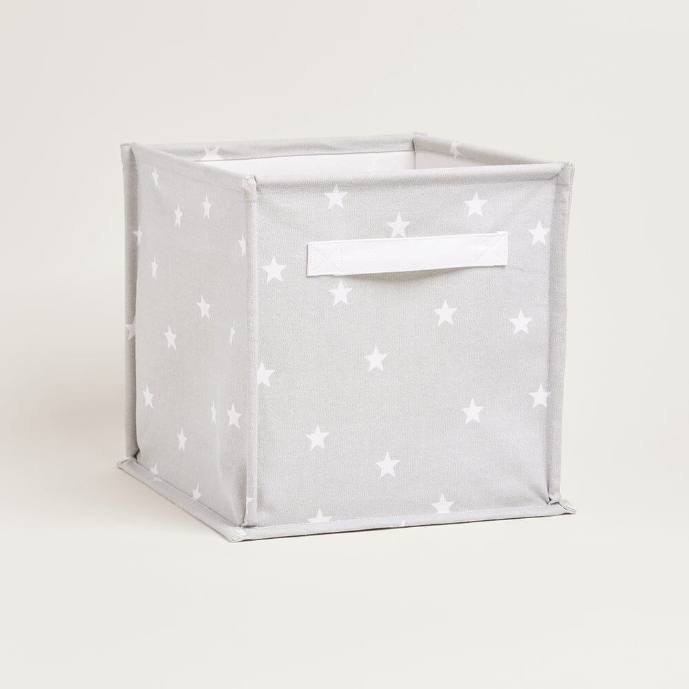 Canvas Storage Cube Grey Stardust