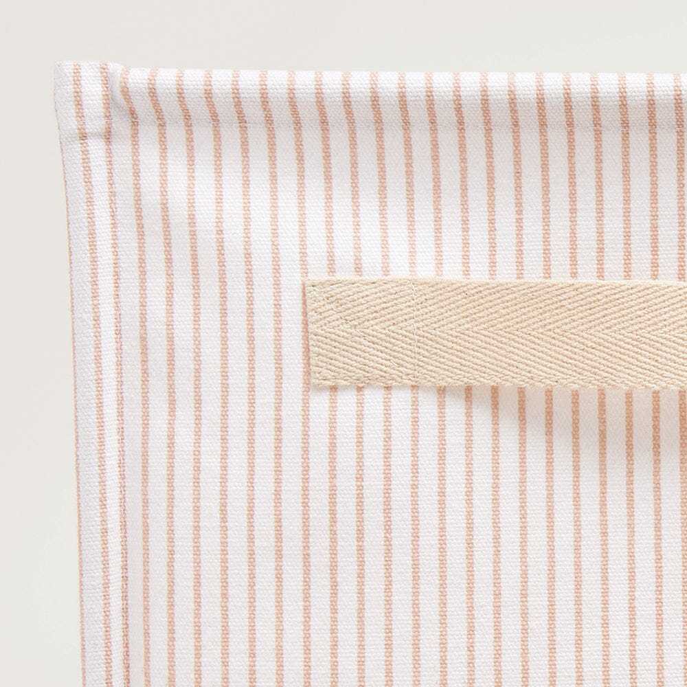 Canvas Storage Cube, Natural Stripe