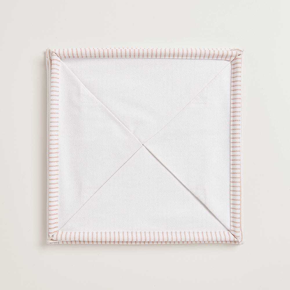 Canvas Storage Cube, Natural Stripe