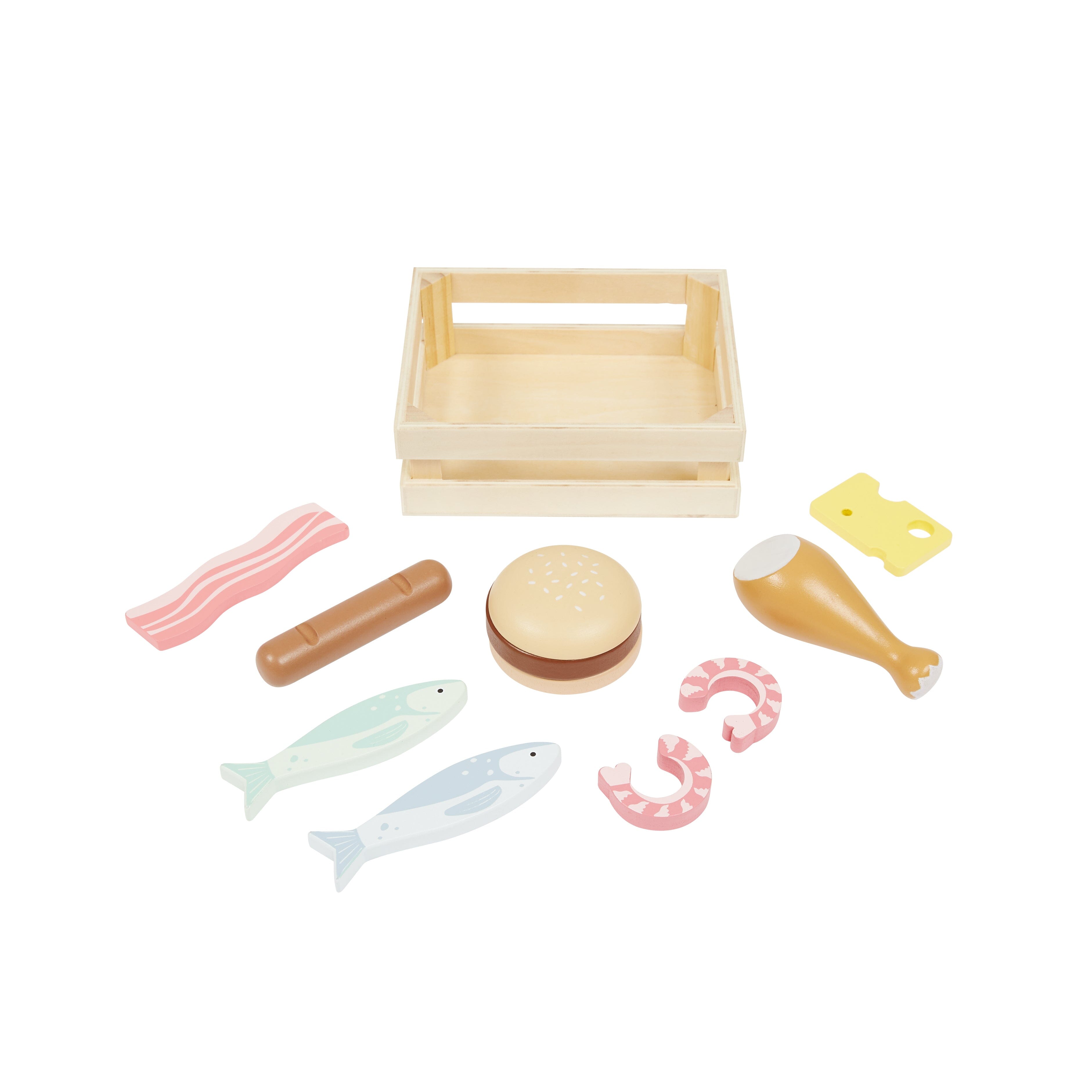 Wooden Deli Shop Play Food Set