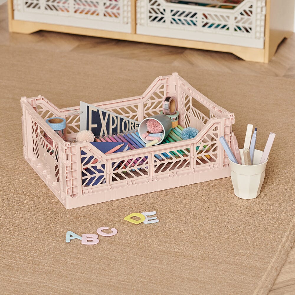 Aykasa Midi Folding Crate, Milk Tea