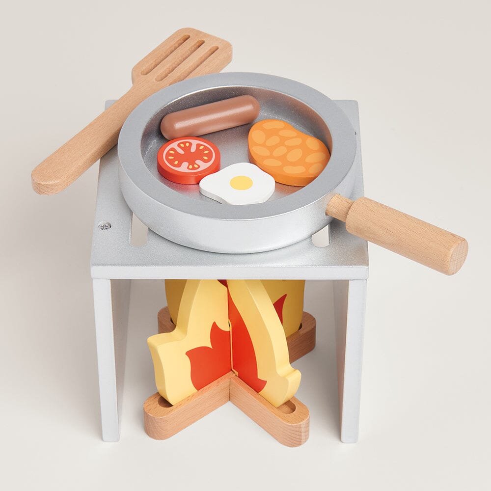 Wooden Campfire Cooking Set