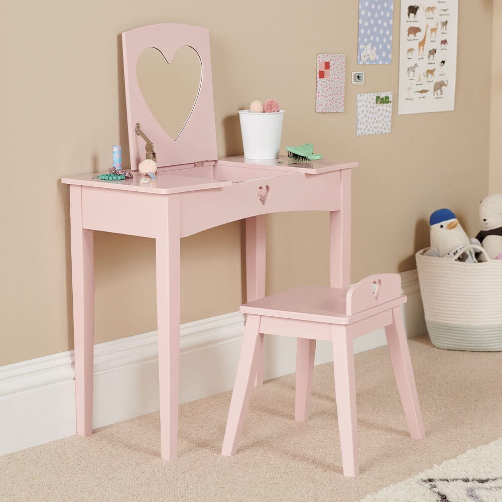 Sweetheart Dressing Table Stool Chalk Pink