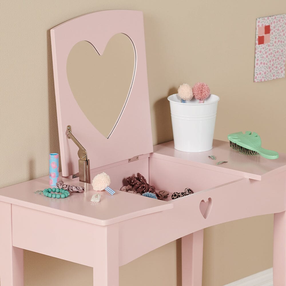 Sweetheart Dressing Table Stool Chalk Pink Great Little Trading Company
