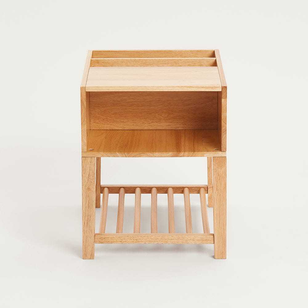 Croft Bedside Table, Natural Wood
