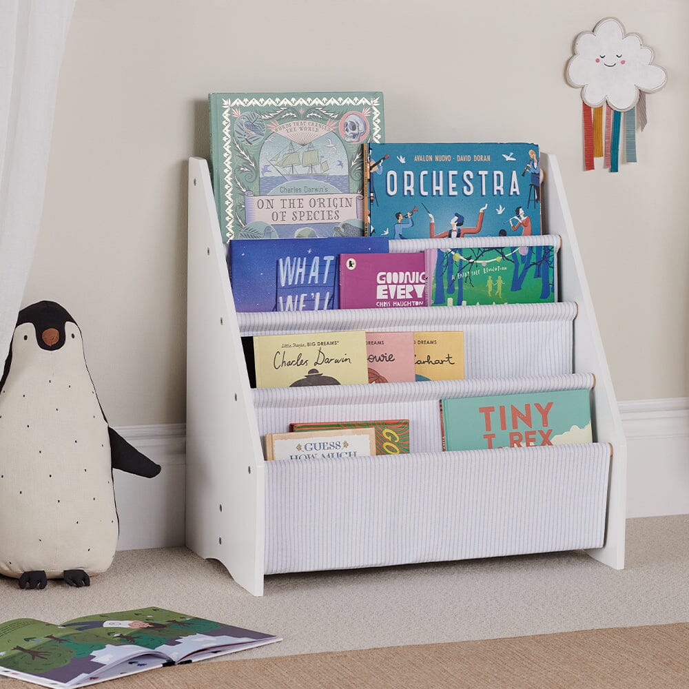 Sling Bookcase Blue Stripe
