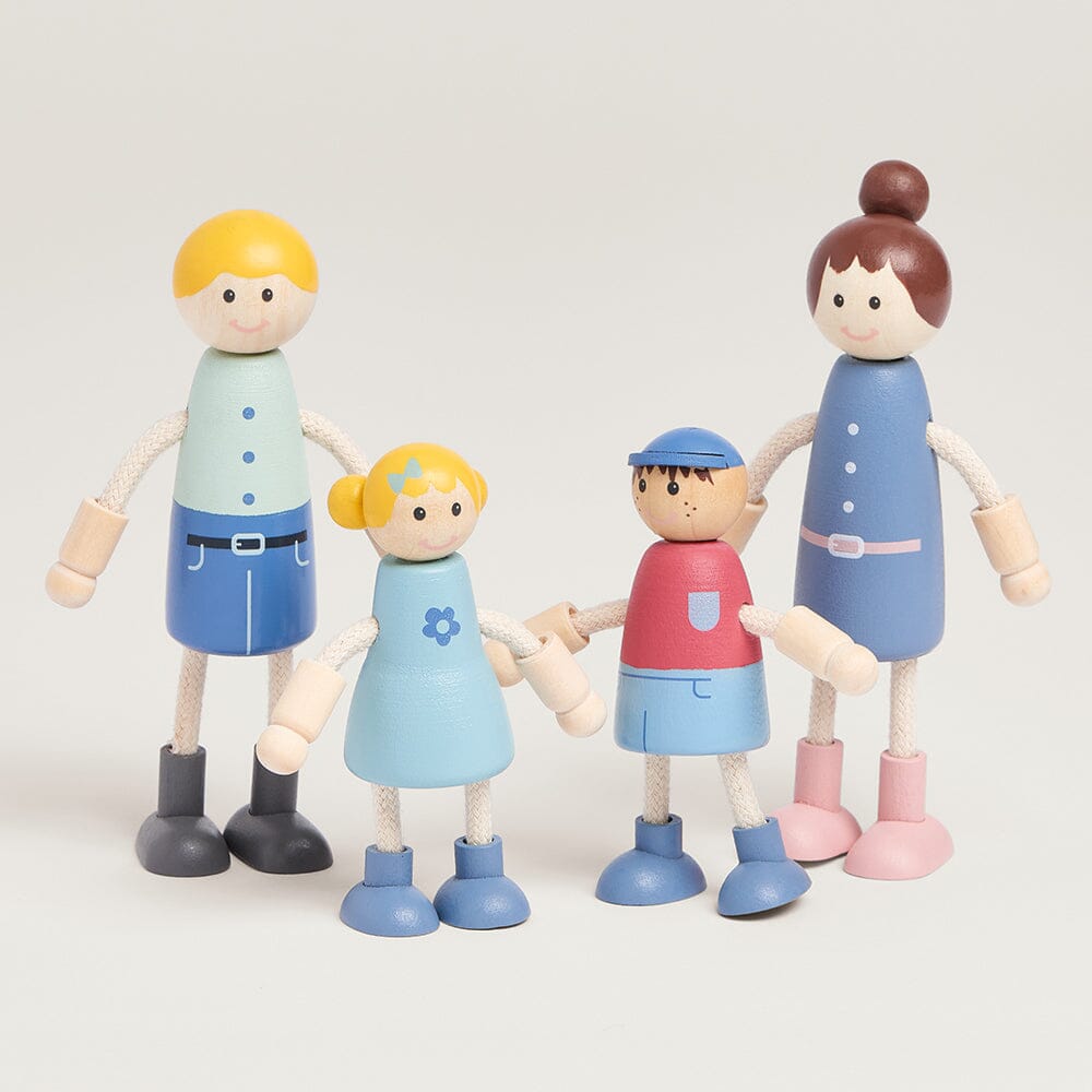 Wooden Doll s House Family