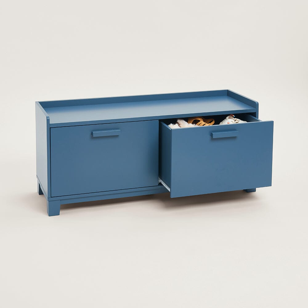 Blake Storage Bench, Ocean Blue