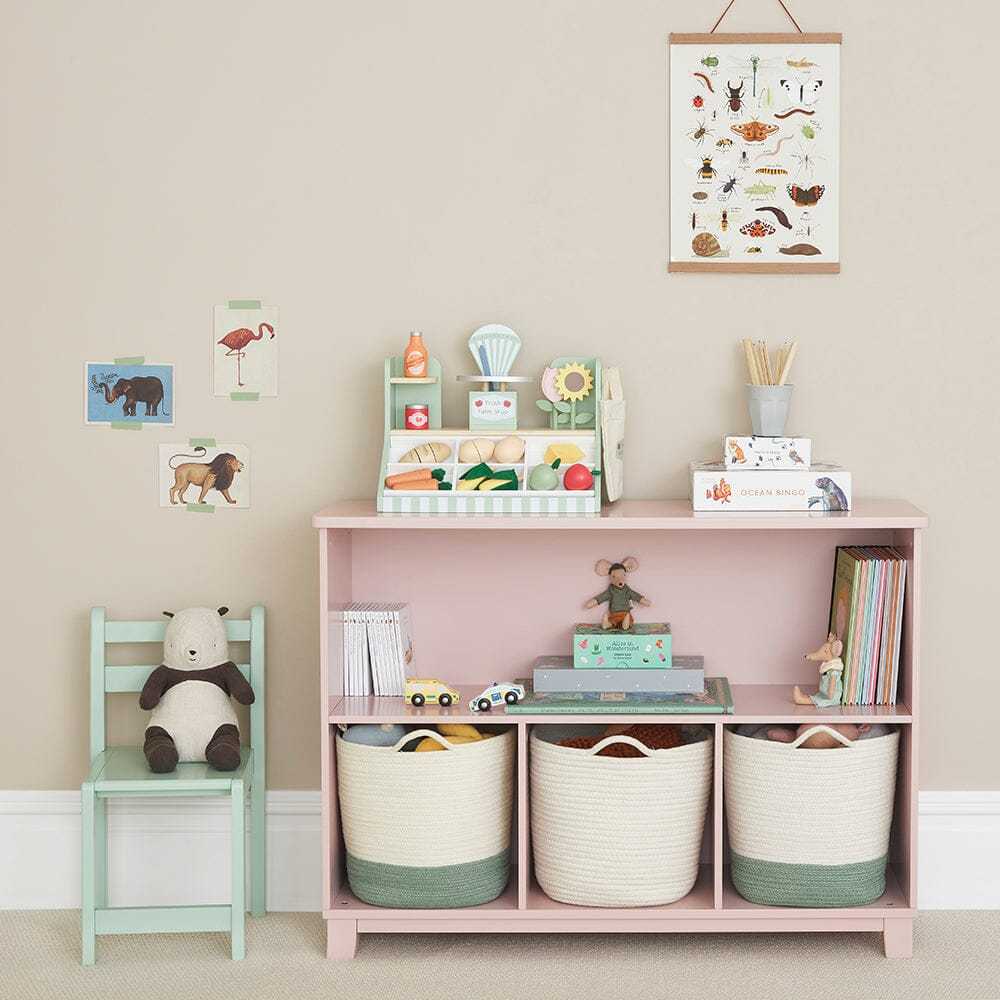 Blake Storage Shelf Unit, Chalk Pink