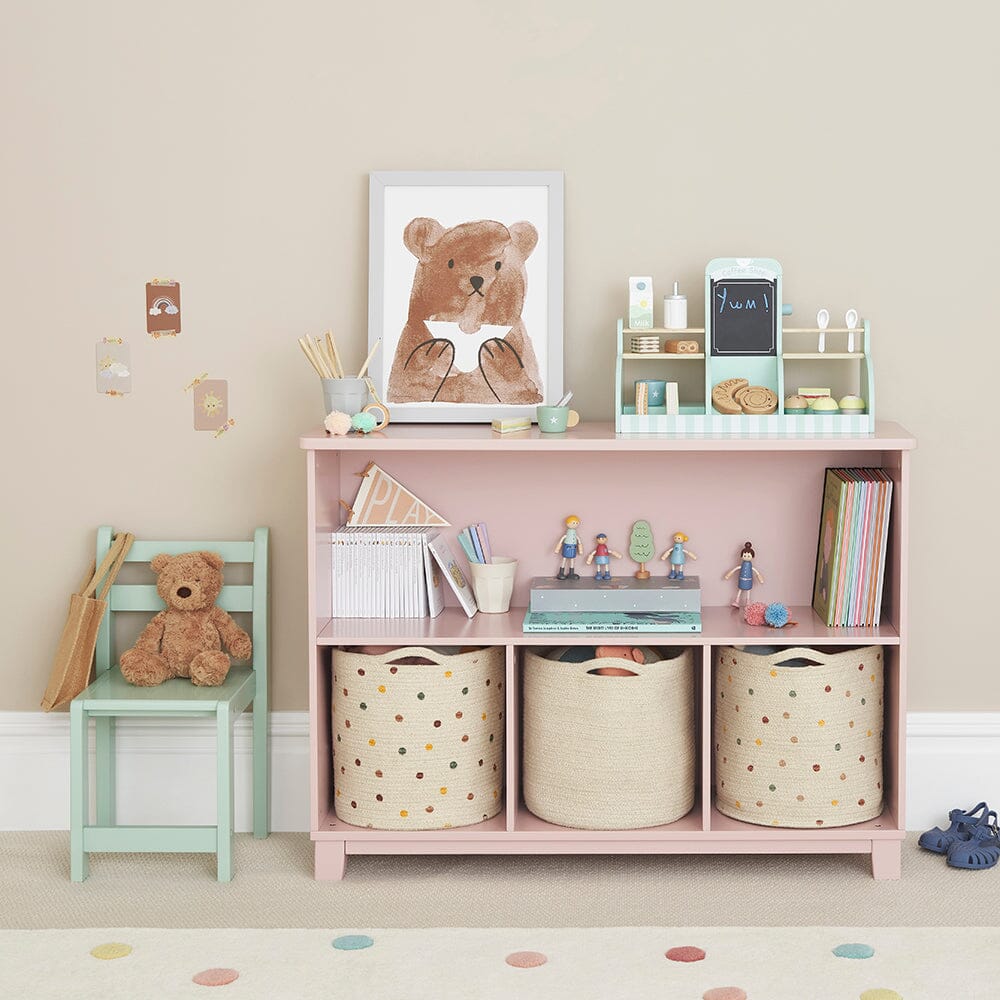 Blake Storage Shelf Unit, Chalk Pink