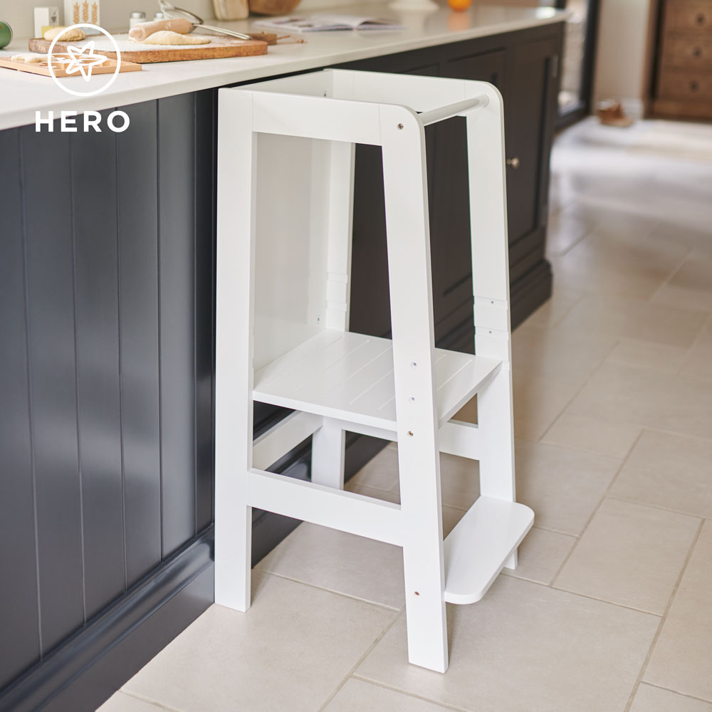 Children s Kitchen Helper Stool White Great Little Trading Company