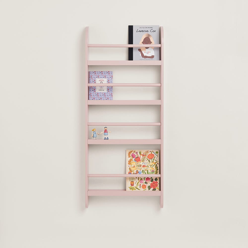 Greenaway Narrow Bookcase, Chalk Pink