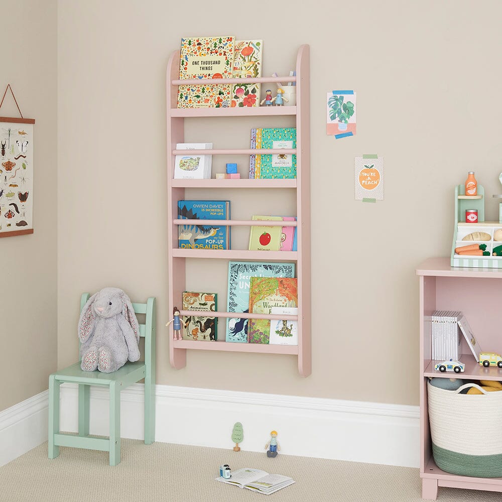 Greenaway Narrow Bookcase, Chalk Pink