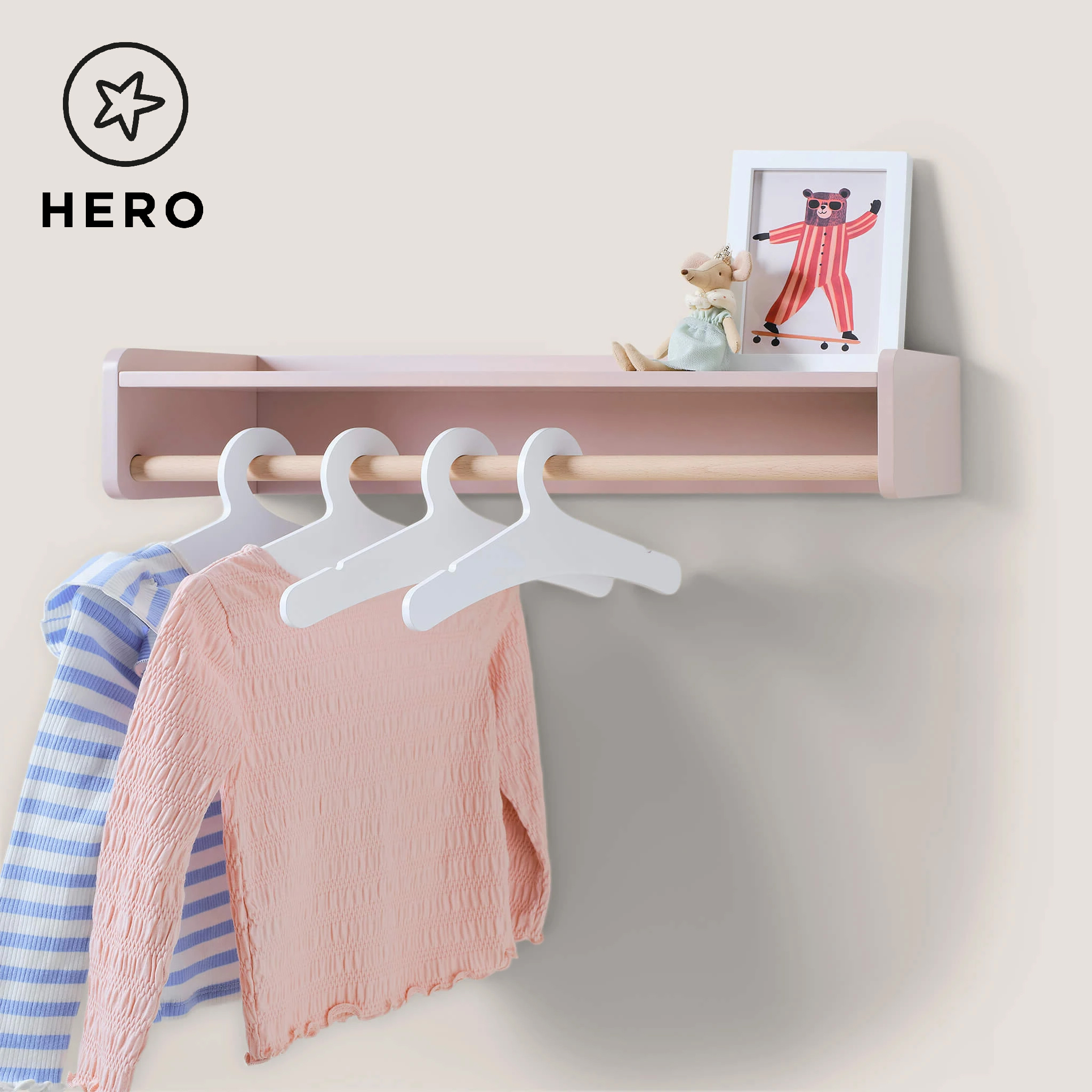 Tomorrow's Clothes Rail, Chalk Pink