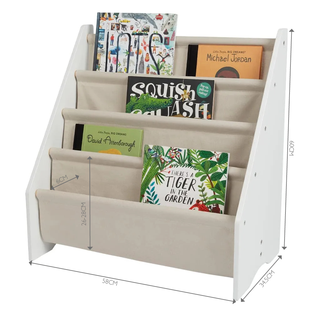Canvas bookshelf discount