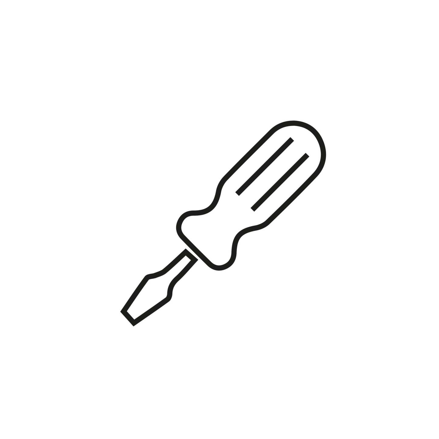Outline of a screwdriver.