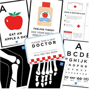 Doctors play set printable
