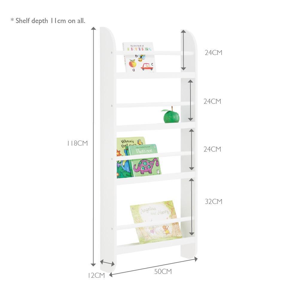 Greenaway Narrow Bookcase, White/Natural
