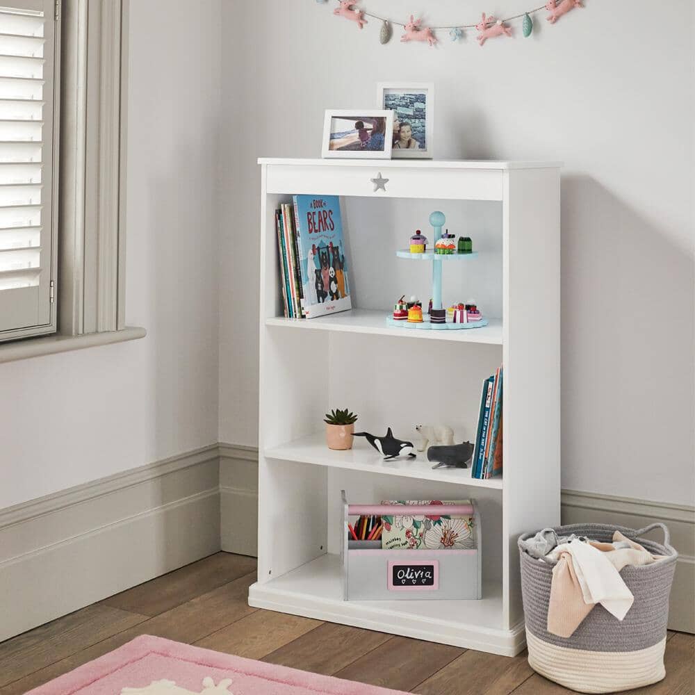 Star Bright Wooden Bookcase White