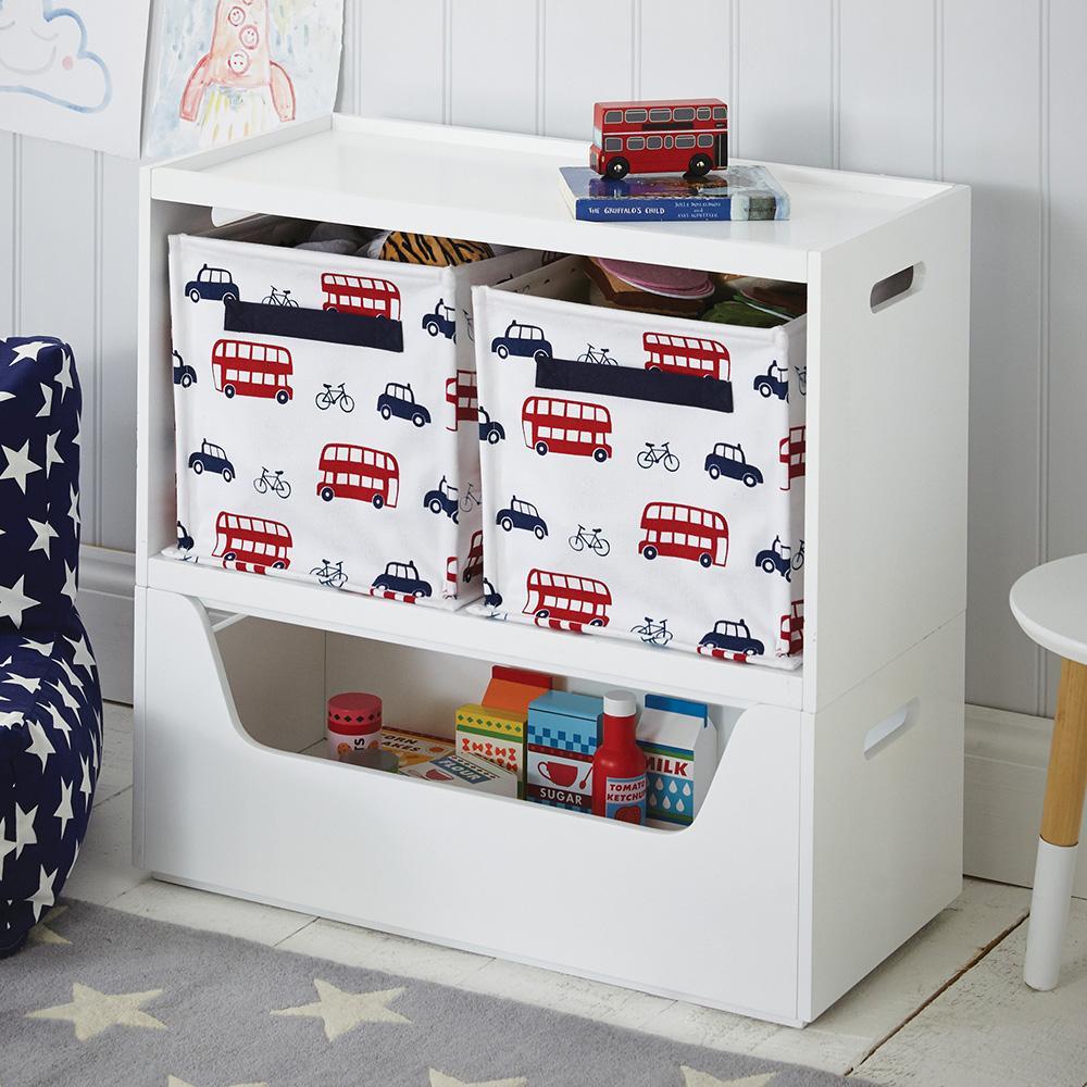 Rackham Storage Set 4, Toy Box Storage Unit with Bookshelf