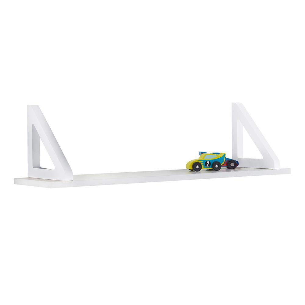 This Way That Way Floating Wooden Shelf, White