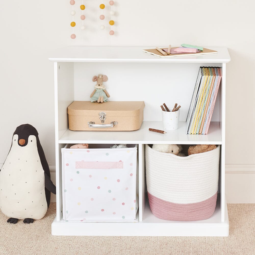 Abbeville Small Wooden Shelf & Storage in White