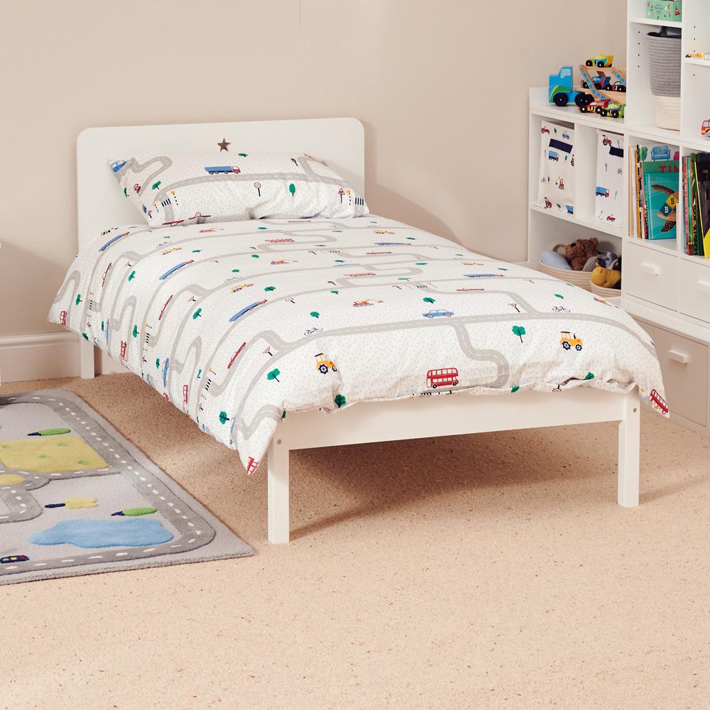 Star Bright Single Bed, Bright White