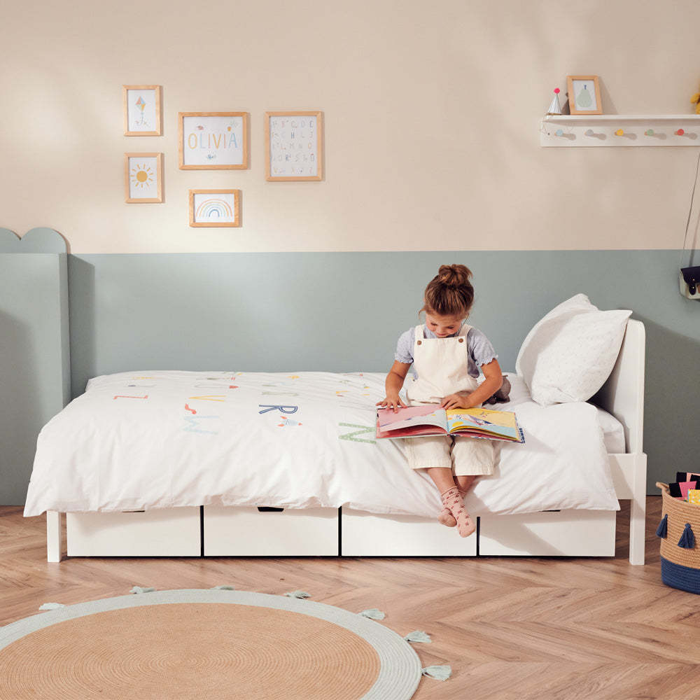 Star Bright Single Bed, Bright White