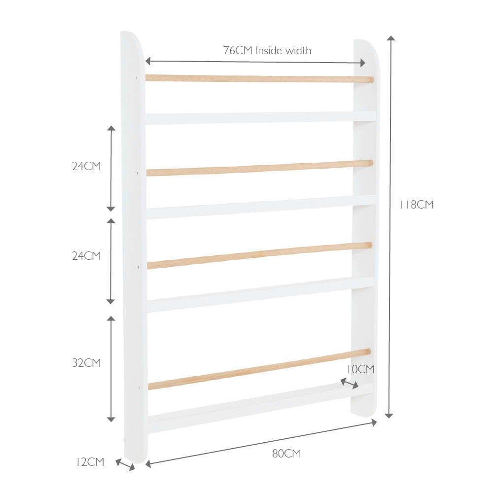Greenaway Bookcase, White/Natural