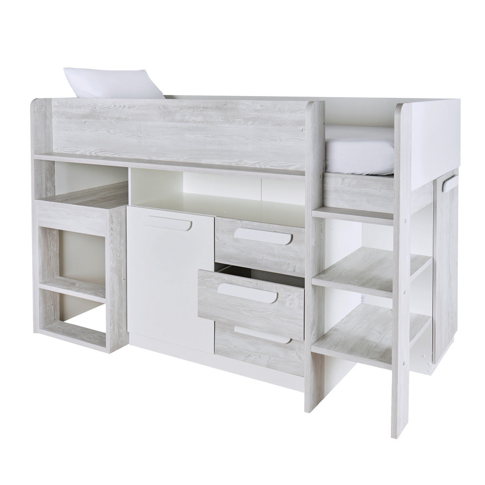 Children s Single Nimbus Cabin Bed with Desk Wardrobe Great Little Tradin Great Little Trading Company