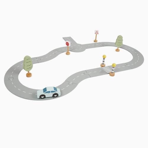 Cars wooden track set online