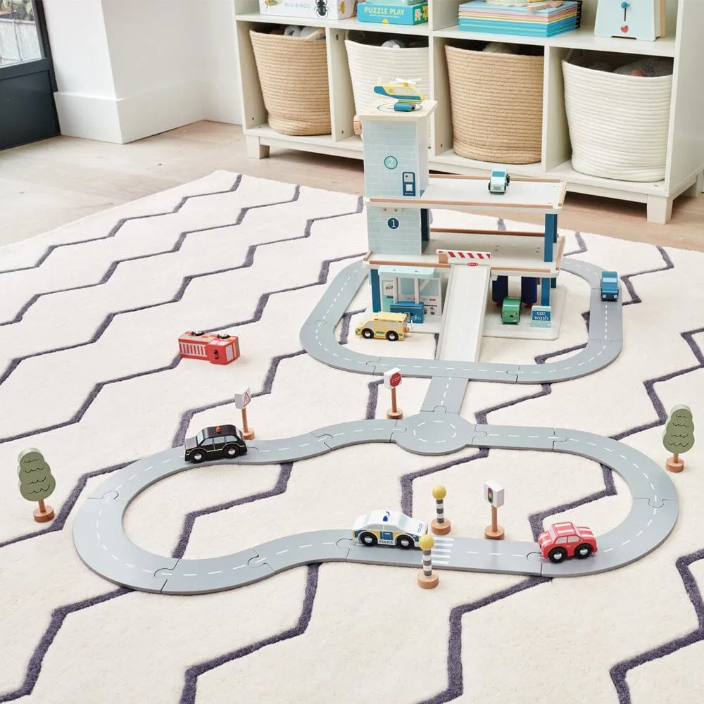 Cars wooden track on sale