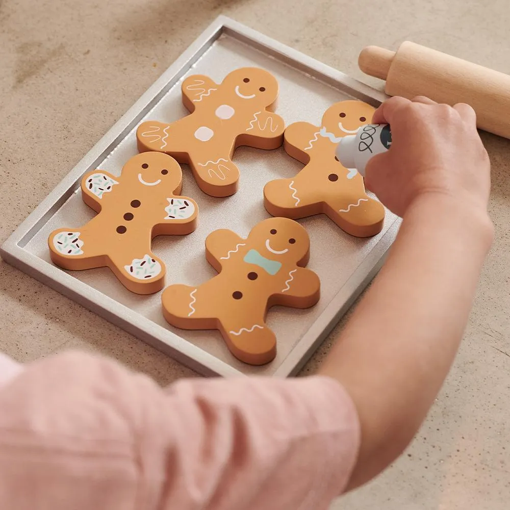 Wooden Gingerbread Toy Baking Set