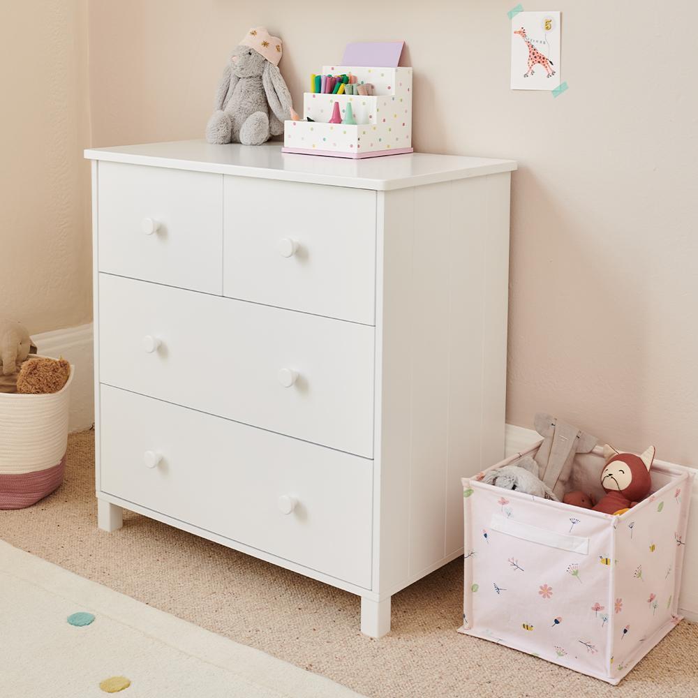 Childrens white wardrobe and chest of drawers best sale