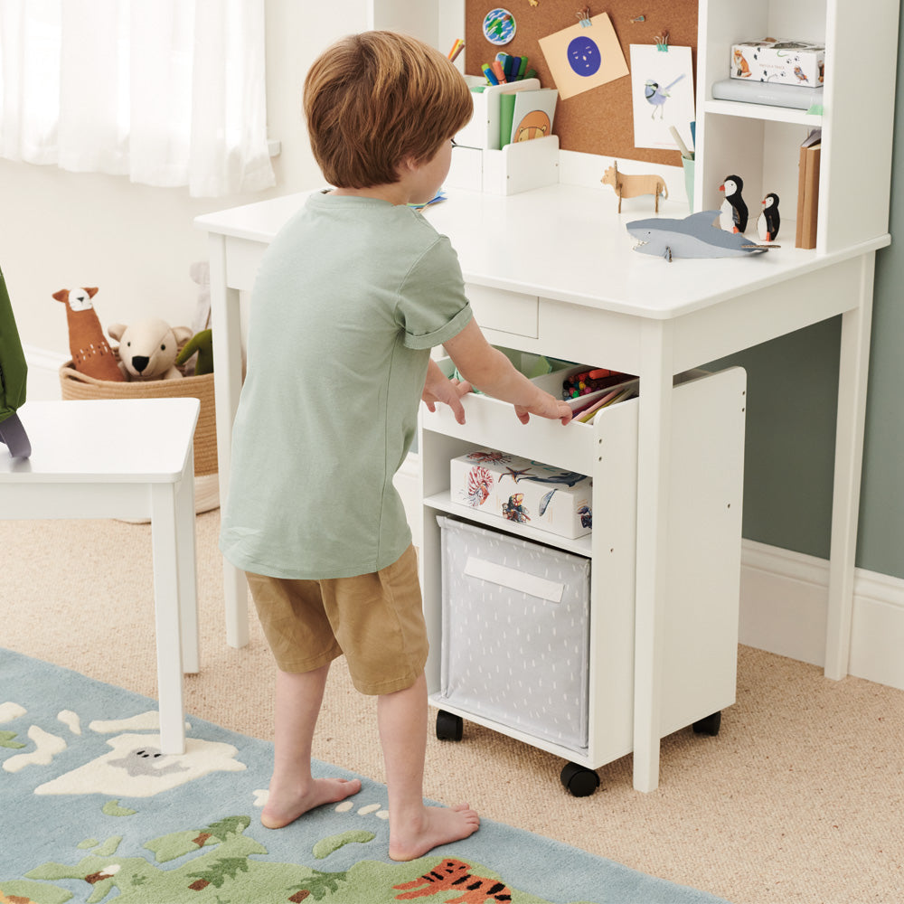 Children's desk with shops storage