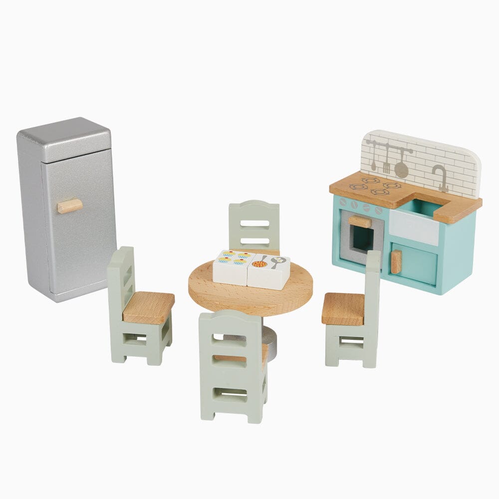 Wooden Doll s House Kitchen Furniture Set Great Little Trading Company