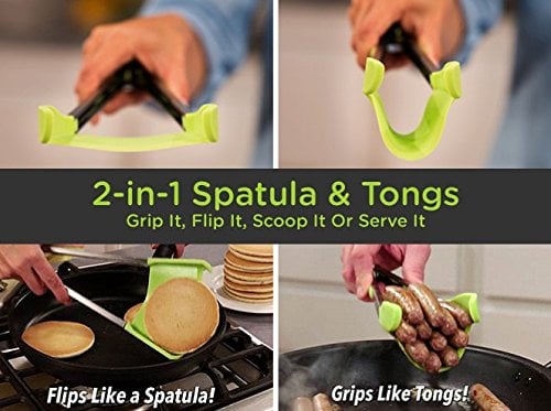 (Christmas Sale) 2-in-1 Spatula & Tongs