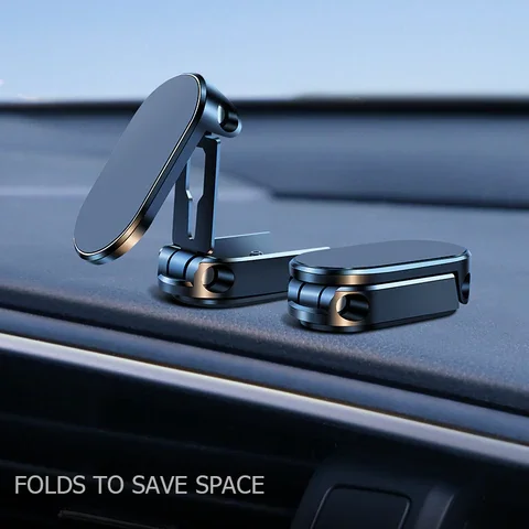 2022 New Alloy Folding Magnetic Car Phone Holder