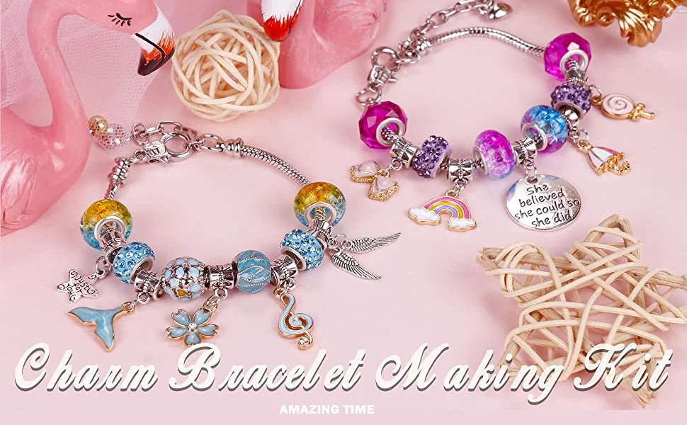 (2022 TOP 1 TRENDING) Charm Bracelet Jewerly Making Kit