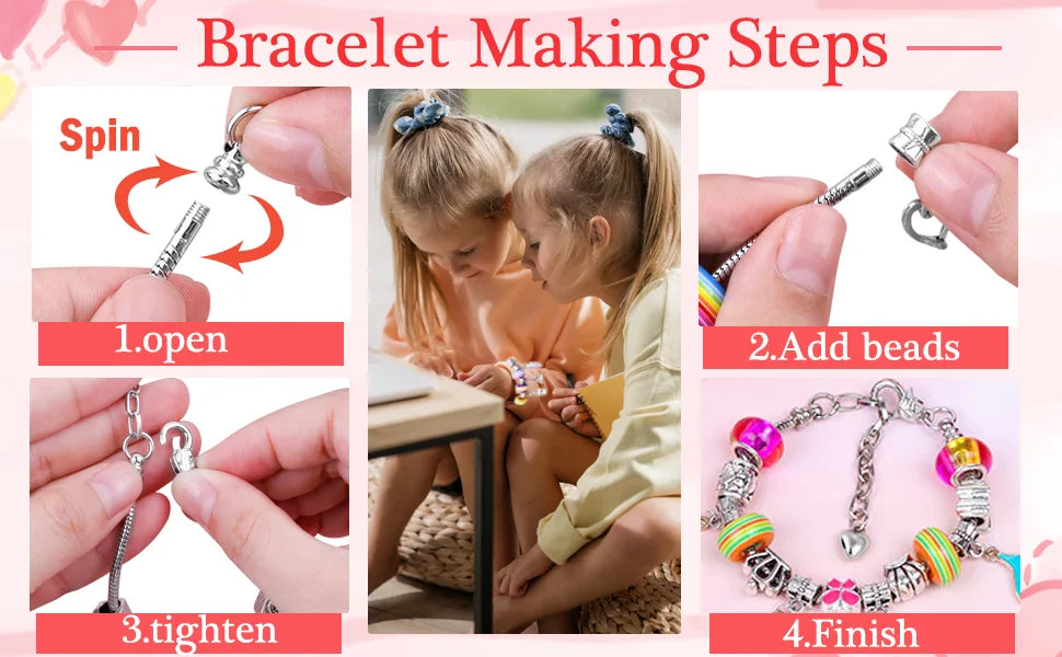 (2022 TOP 1 TRENDING) Charm Bracelet Jewerly Making Kit