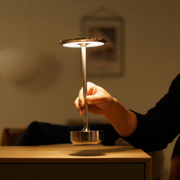 Cordless Table Lamp - Dimmable & Rechargeable Waterproof Desk Light