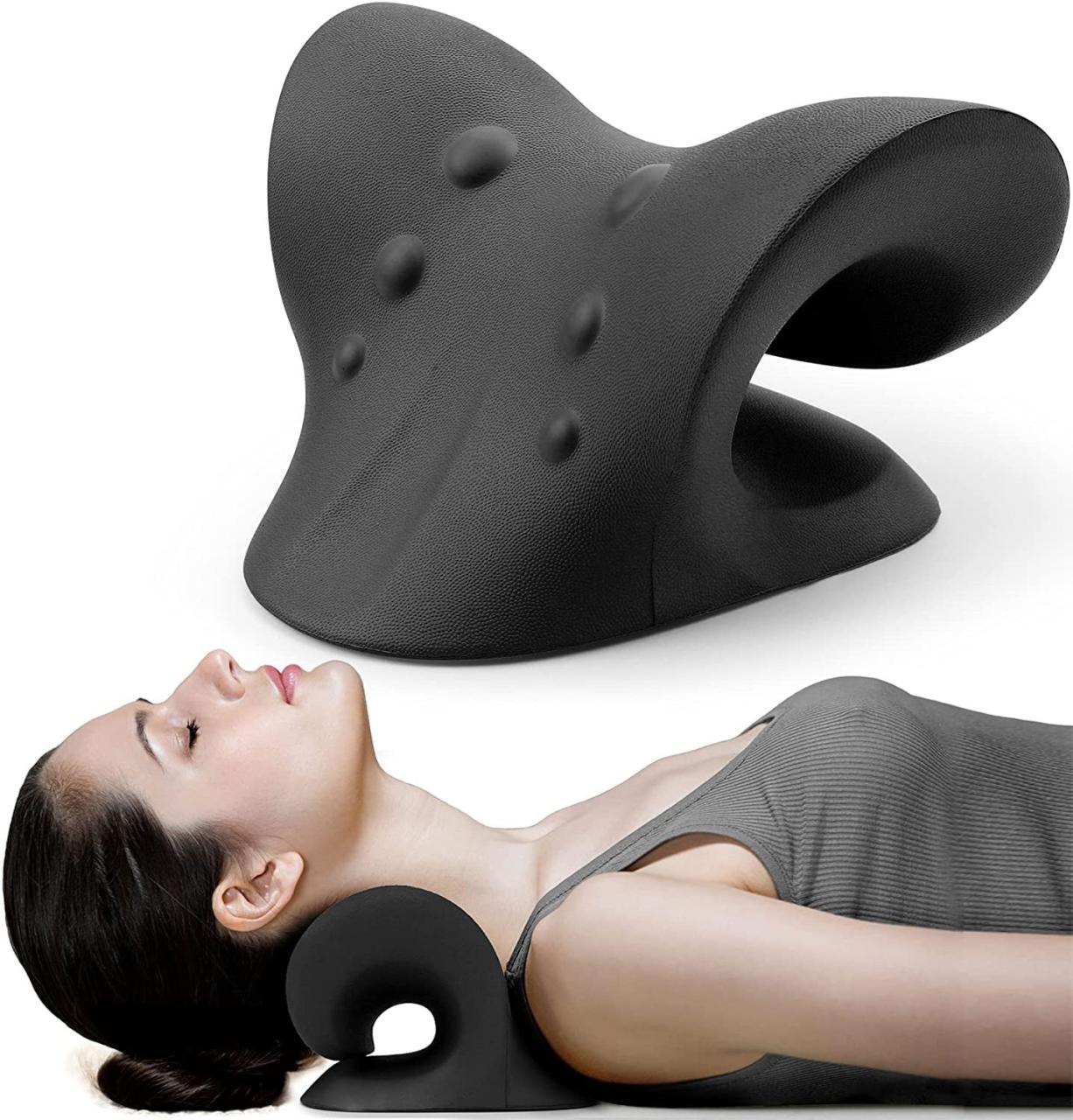 Cervical Neck Traction Pillow- For Neck Pain Relief