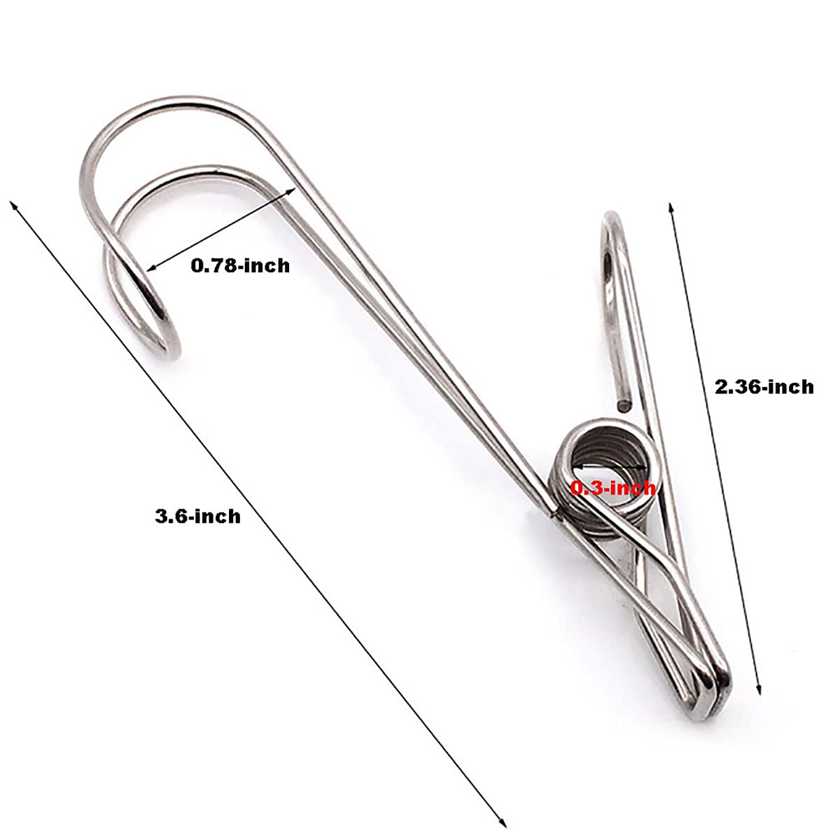 (Early Christmas Sale- 48% OFF)Stainless Steel Metal Long Tail Clip With Hooks