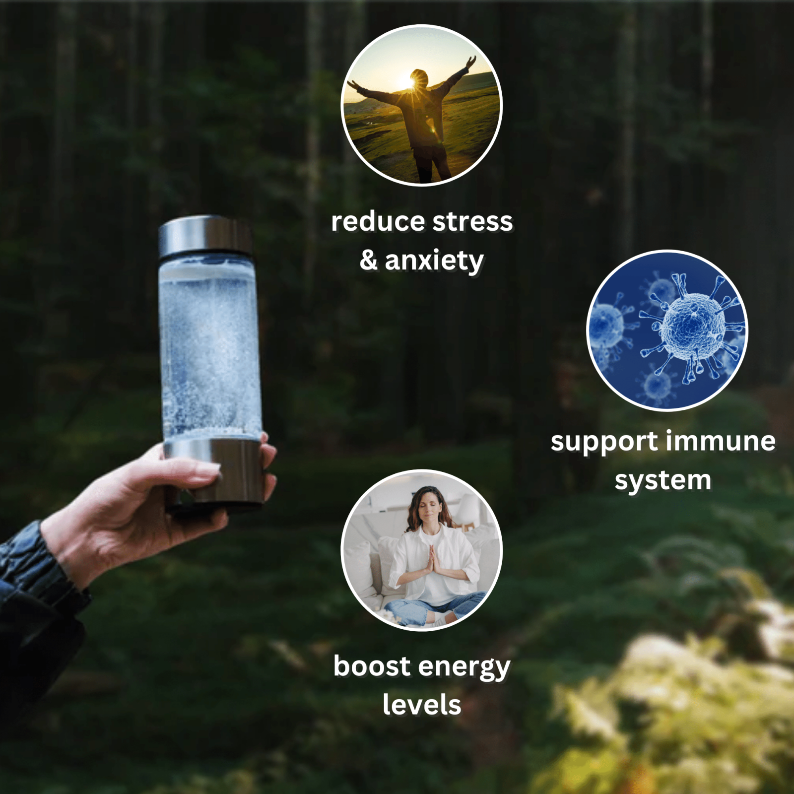 Ion Hydrogen Water Bottle