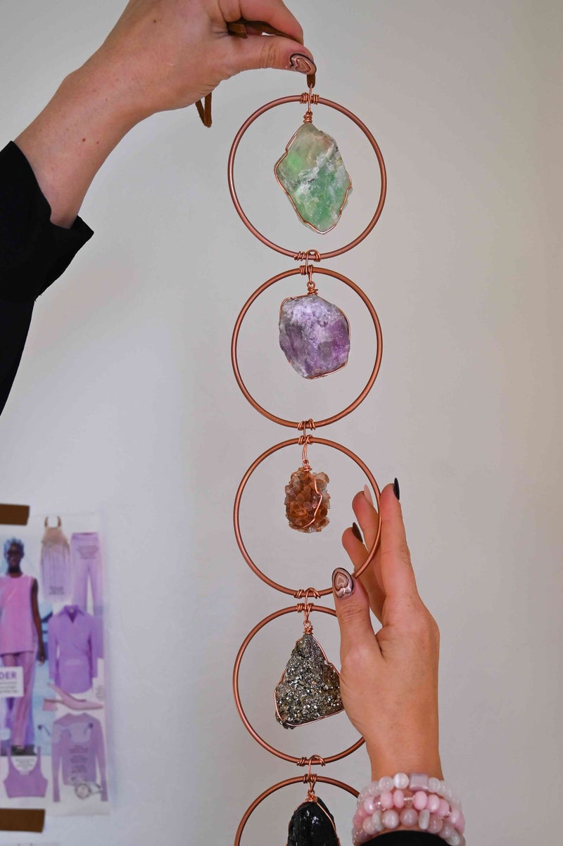 Last Day Free Shipping - 49%OFF - Raw Crystal 7 Chakra Gemstone Wall Decor