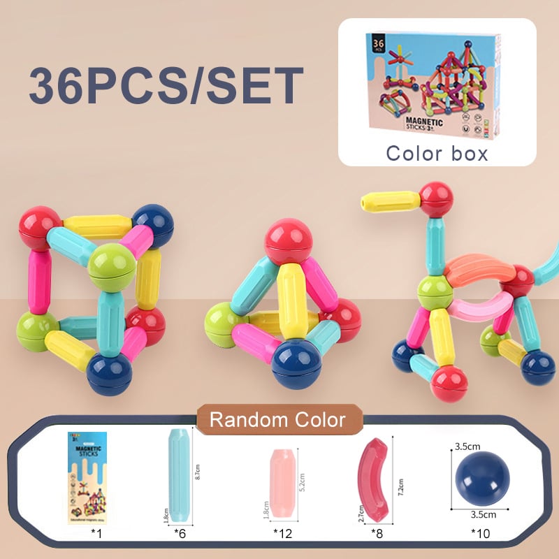 Last Day Special Sale 49% OFF - Magnetic Balls and Rods Set Educational Magnet Building Blocks